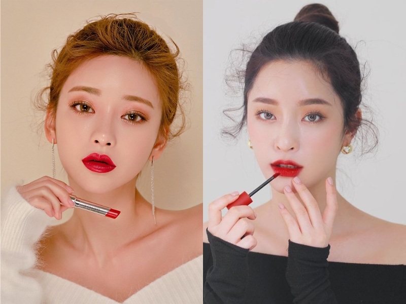 Màu son đỏ lạnh 