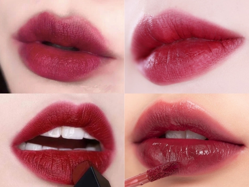 Son tone màu đỏ rượu 