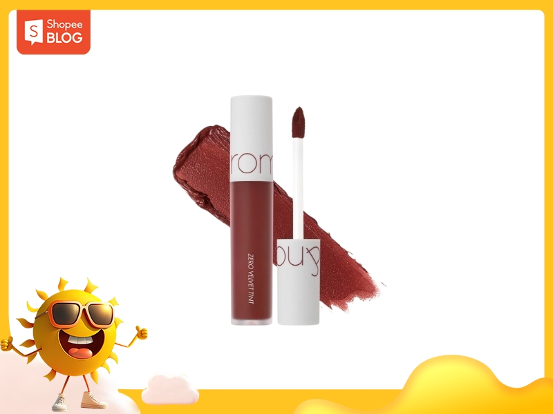 Tone đỏ gạch của Romand Zero Velvet Tint