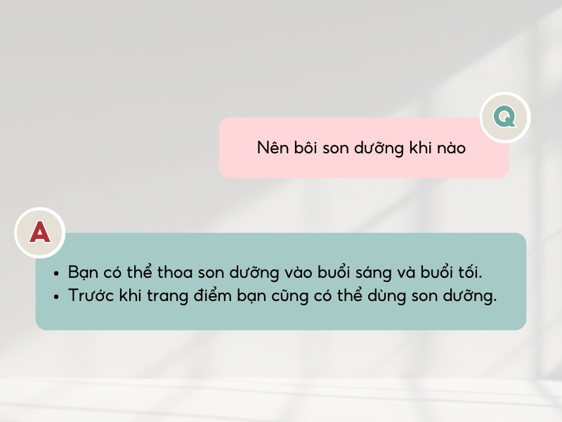 nên bôi son dưỡng khi nào