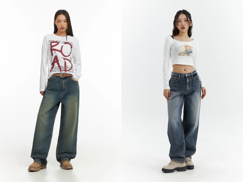 Giày Boots kết hợp cùng quần jean