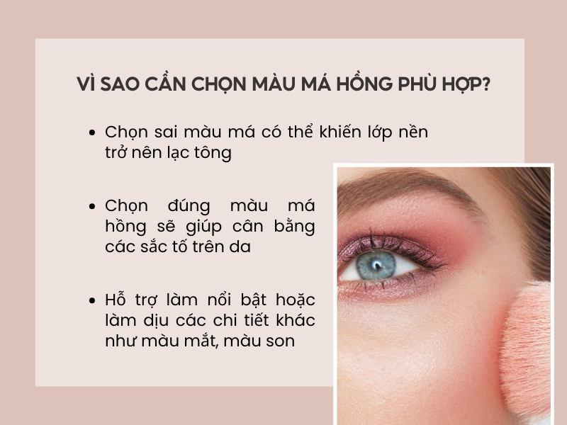 Vì sao cần chọn màu má hồng phù hợp? 