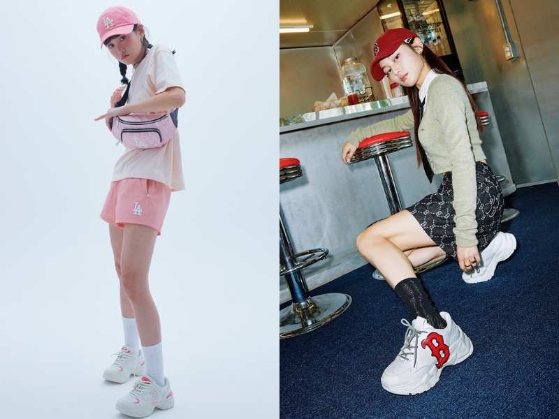 Phối đồ với giày thể thao boston cùng quần short hoặc chân váy