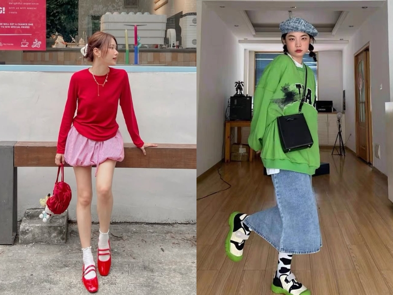 phối màu quần áo nóng lạnh