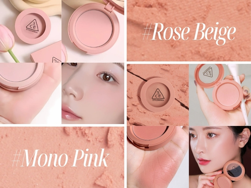3CE Face Blush Mono Pink và 3CE Rose Beige