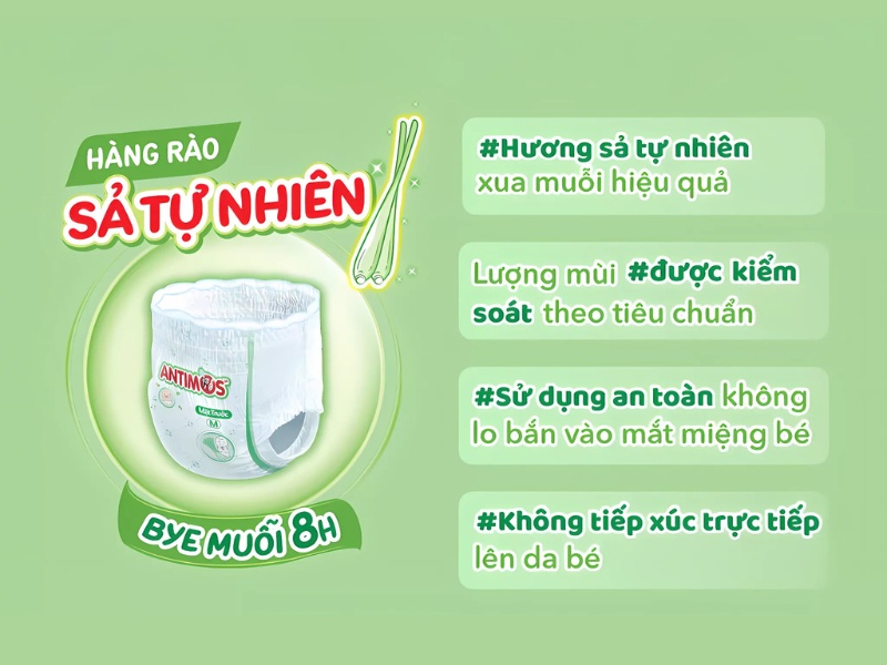 Đặc điểm nổi bật tã quần xua muỗi Bobby Antimos