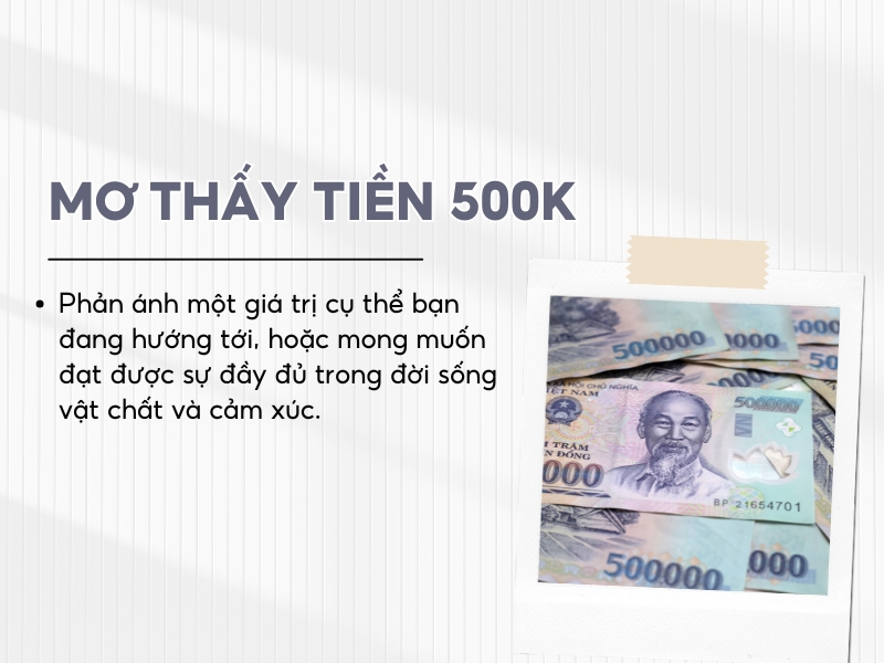 Giải mã việc nằm mơ thấy tiền 500k