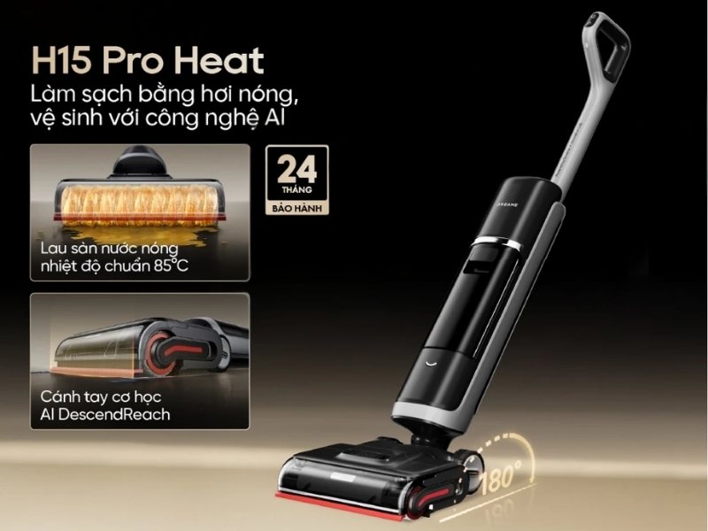 Máy hút bụi lau sàn H15 Pro Heat