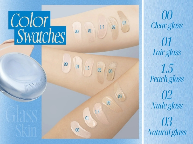 Bảng màu phấn nước fwee Glass Cushion Foundation
