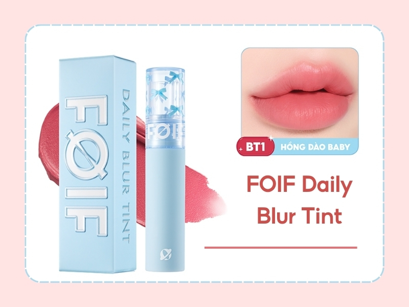 màu son hồng nude lạnh son FOIF Daily Blur Tint