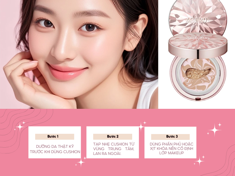 Các bước sử dụng cushion đúng cách giúp đều màu, bám lâu 