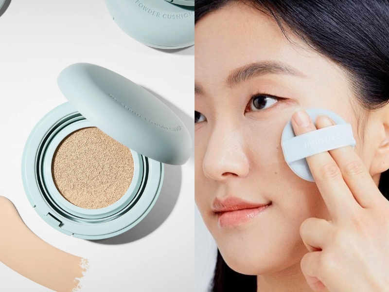 Innisfree No Sebum Powder phấn nước kiềm dầu cho da mụn