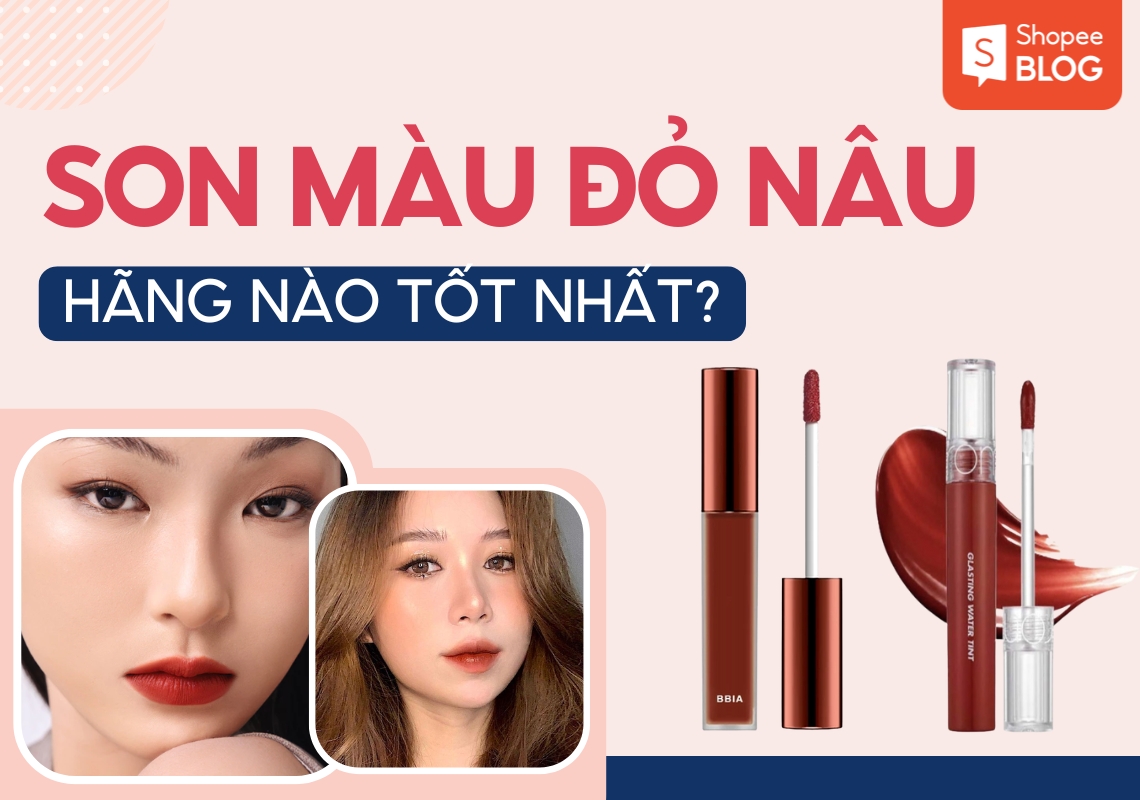 son màu đỏ nâu đẹp