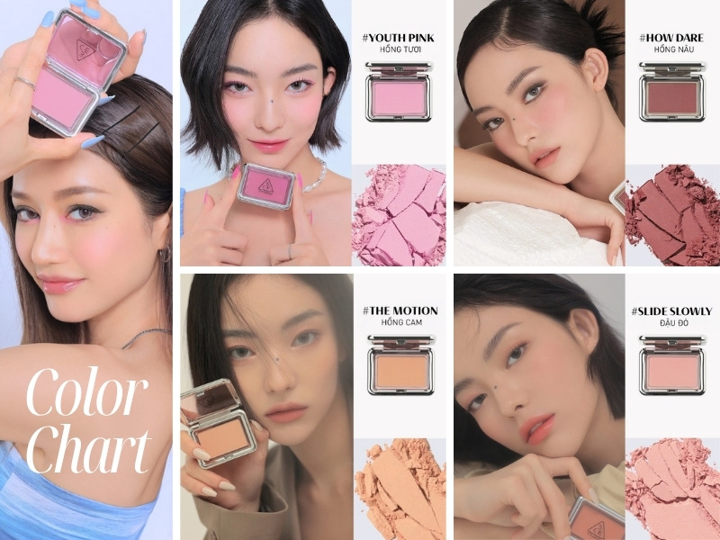 Bảng màu má hồng 3CE New Take