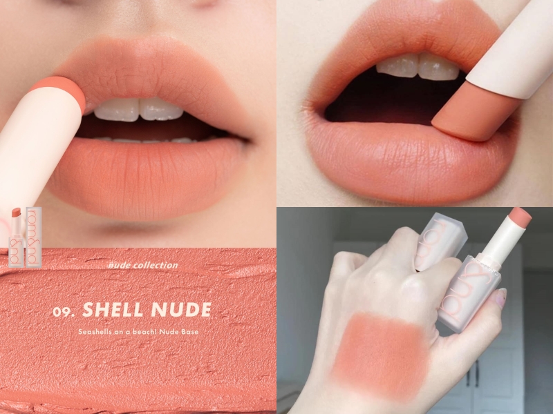 màu son son Romand Zero Matte tone cam nude