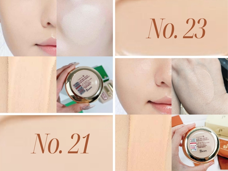 Bảng màu phấn nước The Whoo Cheongidan Essence Cushion