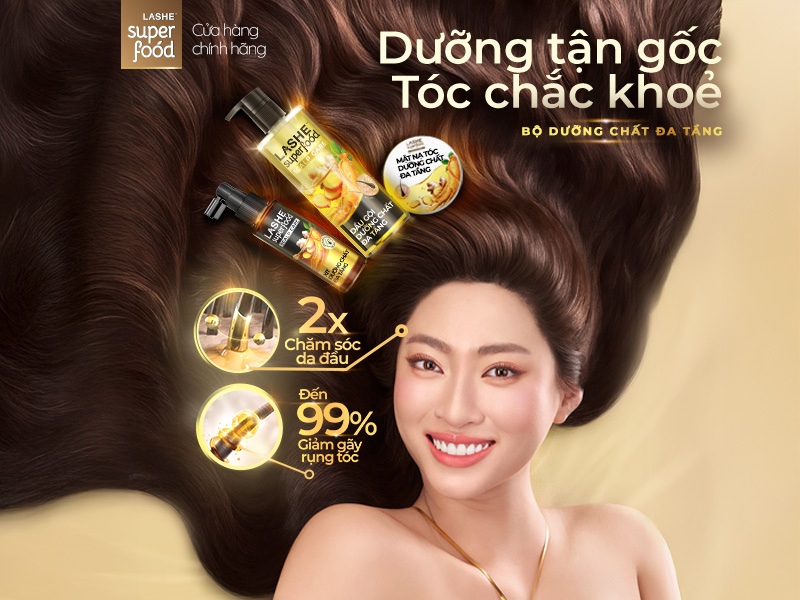 Bộ dưỡng tóc đa tầng Lashe Superfood Scalp Care