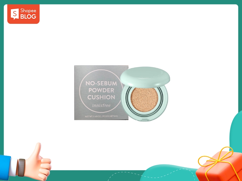 Phấn nước kiềm dầu Innisfree No-Sebum mỏng nhẹ tự nhiên