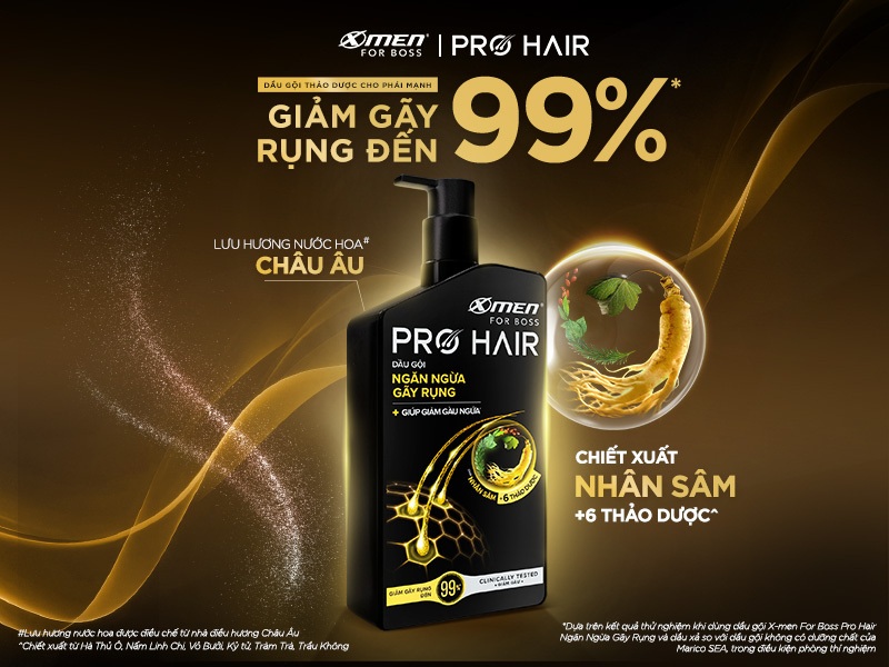 Dầu gội X-Men For Boss Prohair ngừa gãy rụng