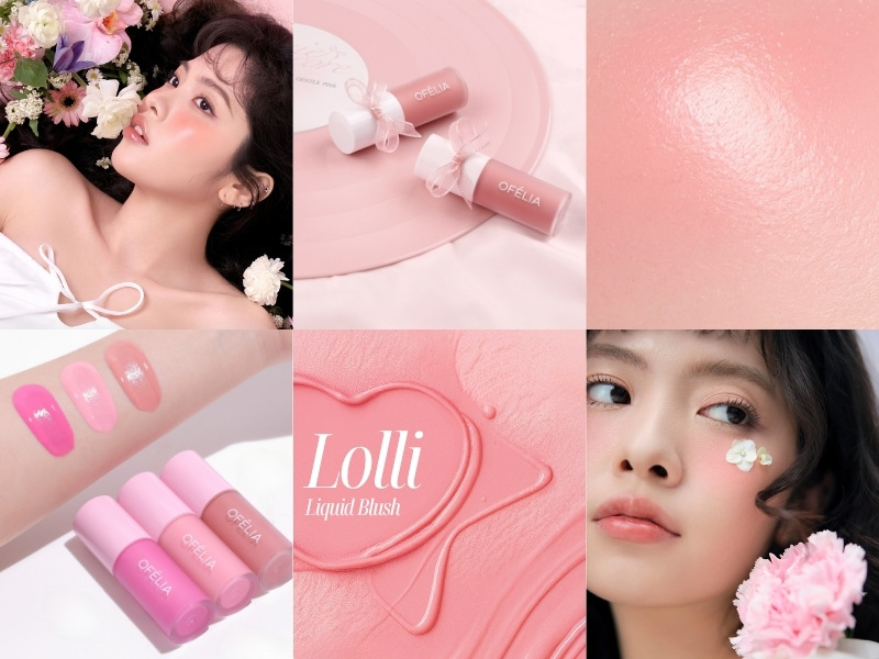 Má hồng cho da nhạy cảm OFÉLIA Lolli Liquid Blush