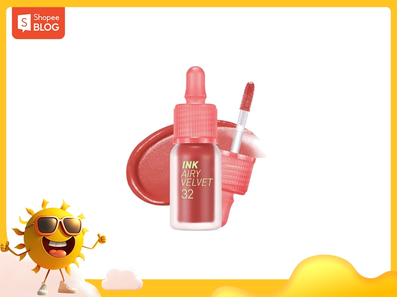 Peripera Ink Airy Velvet đỏ hoa hồng