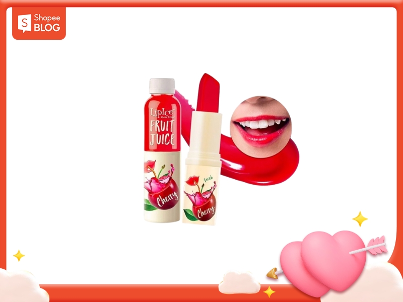 Lipice Fruit Juice màu berry đỏ mọng cho học sinh da ngăm