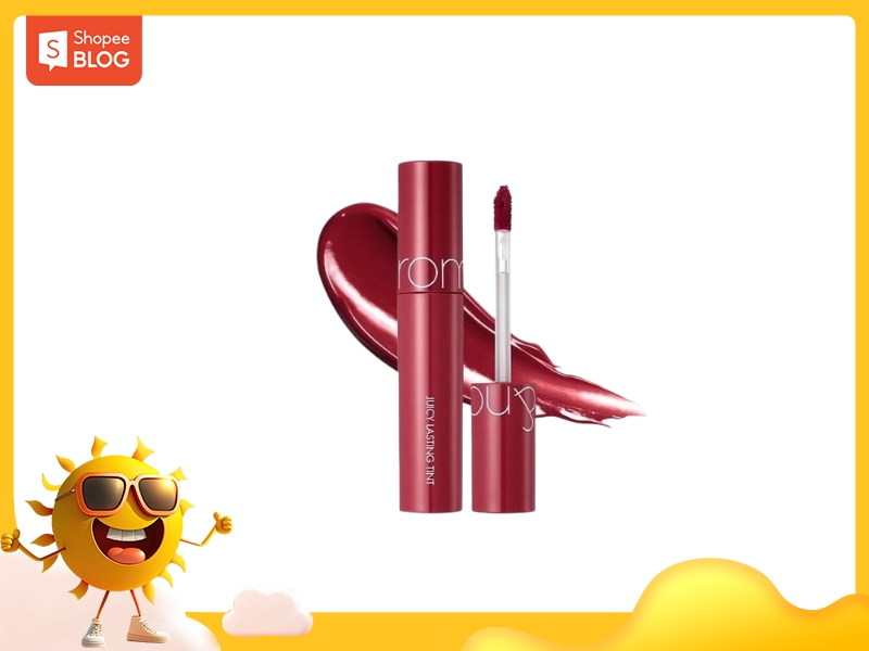 Màu #12 Cherry Bomb của Romand Juicy Lasting Tint 