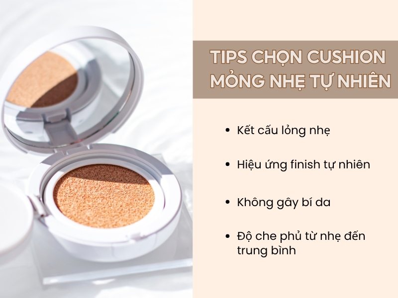 Các đặc điểm của Cushion mỏng nhẹ tự nhiên