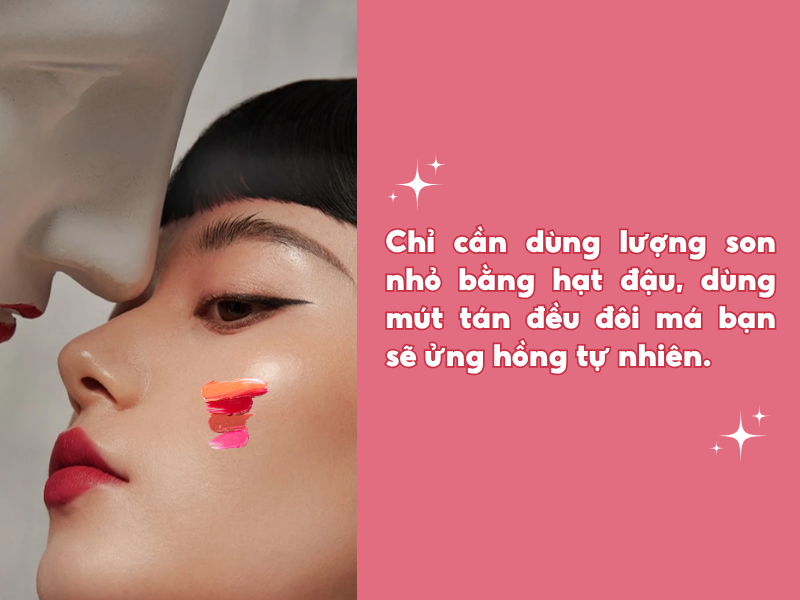 Liều lượng son để làm má hồng