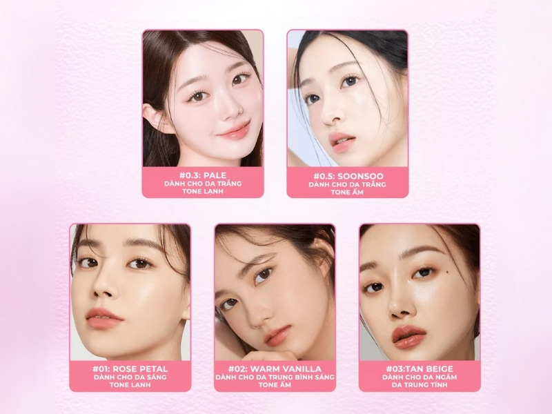 Full bảng màu phấn nước Aperire Day Dream Cover Cushion
