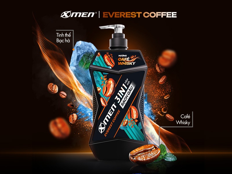Sữa tắm gội sạch gàu X-Men Everest Coffee
