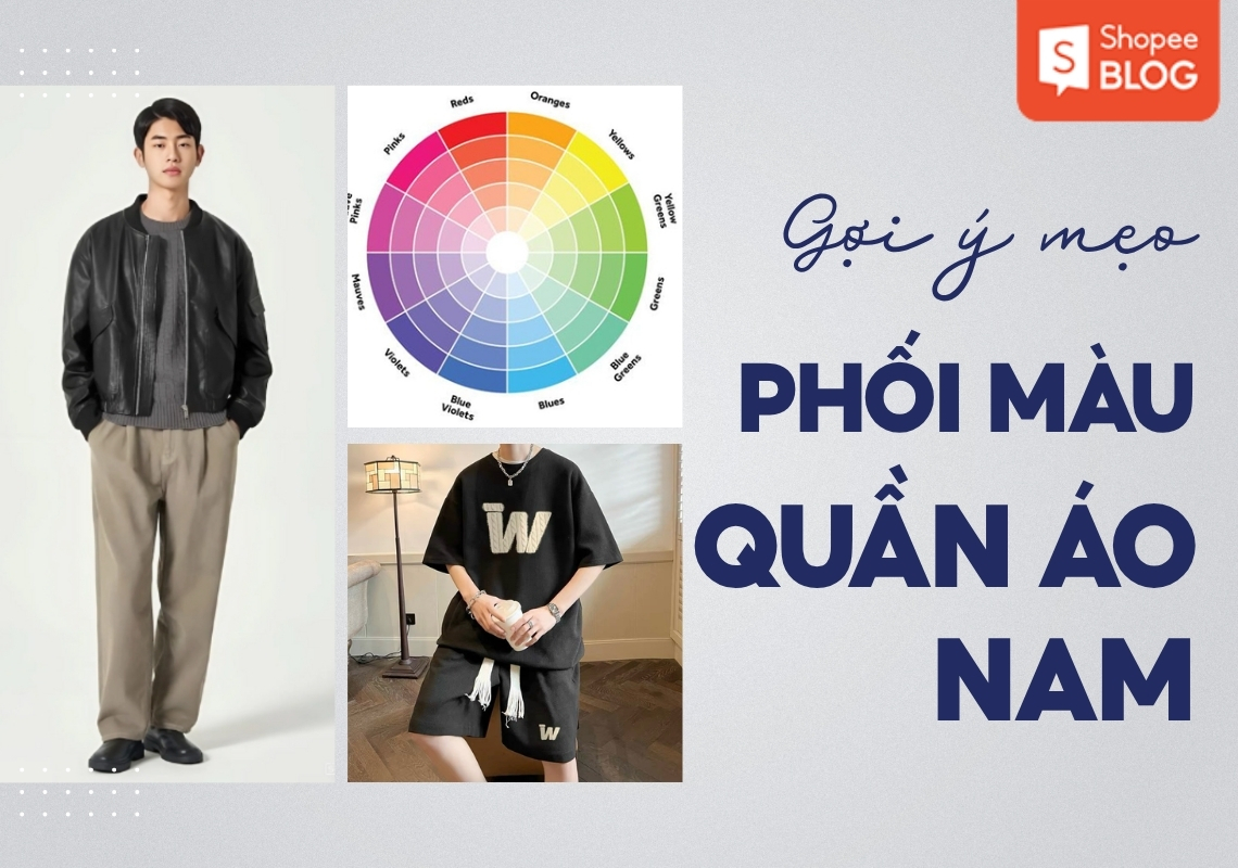 phối màu quần áo nam
