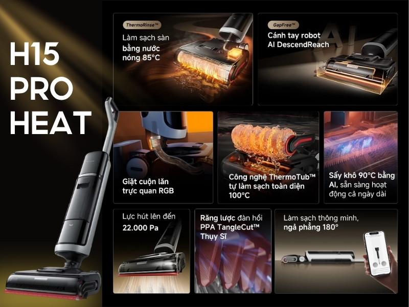 Các ưu điểm nổi bật của máy hút bụi H15 Pro