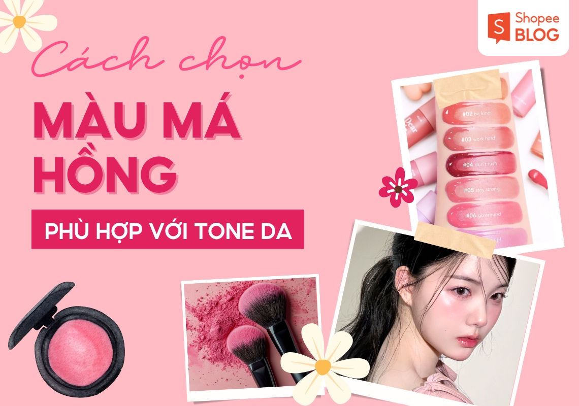 cách chọn màu má hồng phù hợp