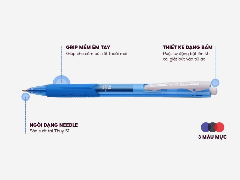 thiết kế của bút bi Thiên Long TL-095