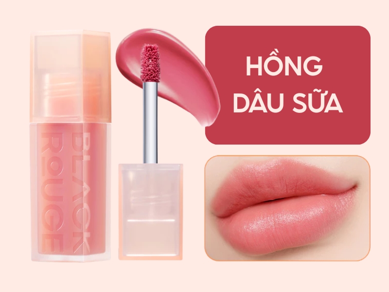 Màu son hồng sữa của Black Rouge Double Layer Over Velvet DL24