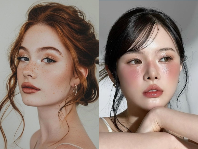 Đánh lòng môi hay full môi màu đỏ nâu