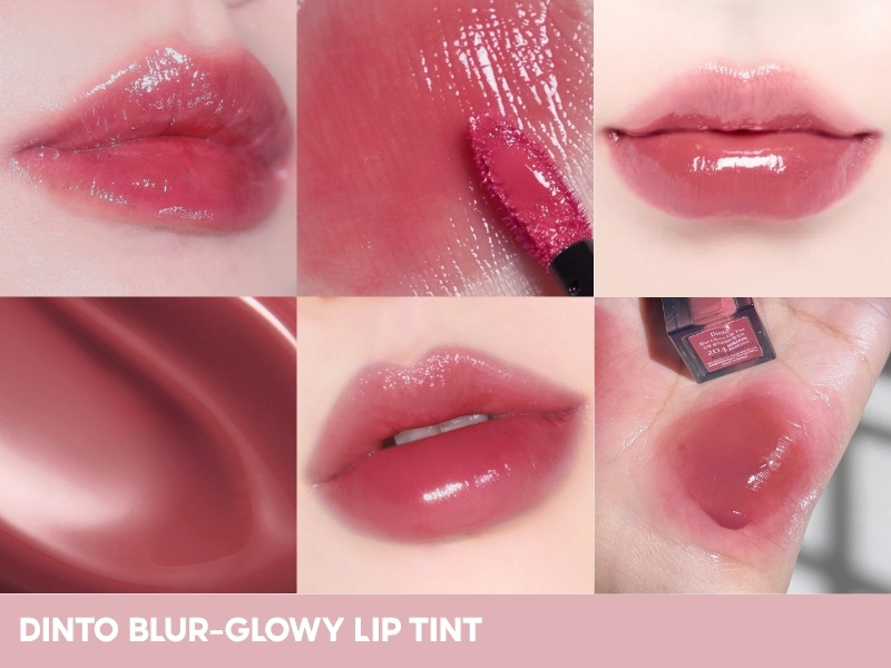 Son DINTO Blur Glowy Lip Tint màu đỏ hồng