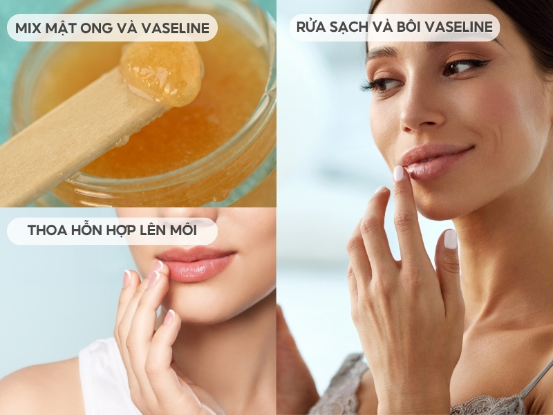 Vaseline trị thâm môi với đường nâu