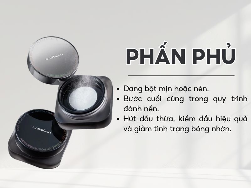 Công dụng của phấn phủ khi trang điểm 