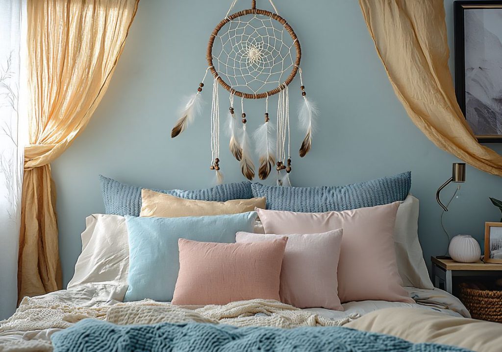 dreamcatcher treo trên đầu giường
