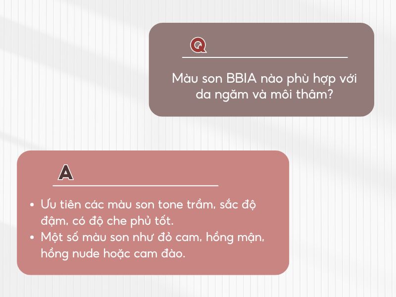 Cách chọn màu son BBIA phù hợp với da ngăm và môi thâm