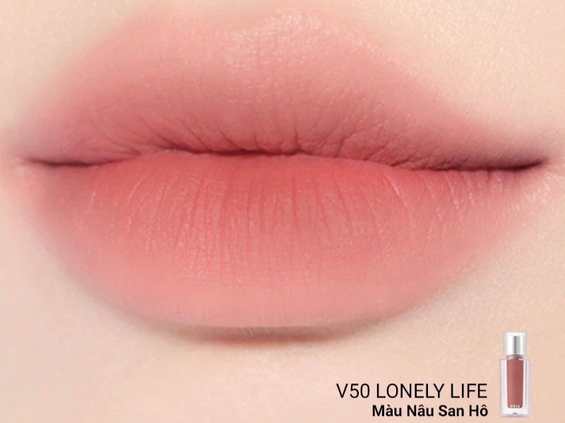 Son Bbia Last Velvet Tint #V50 trên môi