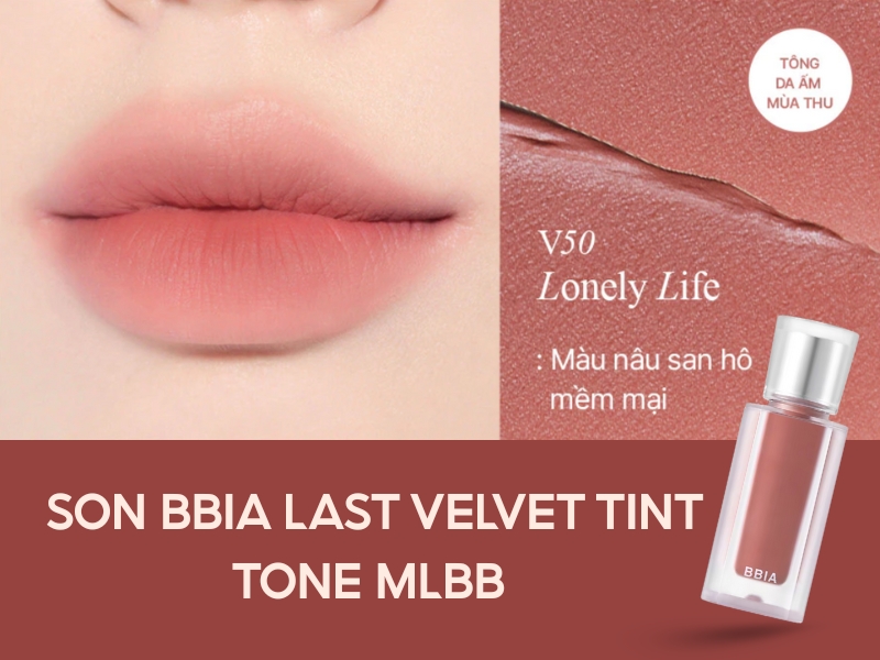 Son Bbia Last Velvet Tint #V50 - Nâu san hô