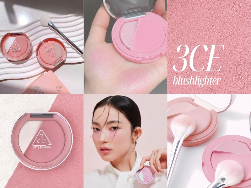 Má hồng kèm highlight 3CE Blushlighter
