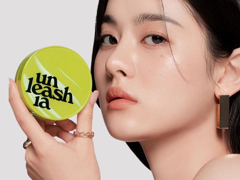 UNLEASHIA Satin Wear Healthy-Green Cushion  che khuyết điểm tốt