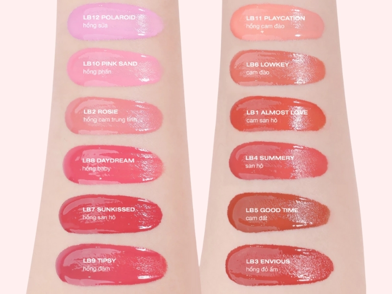 bảng màu má hồng Lolli Liquid Blush