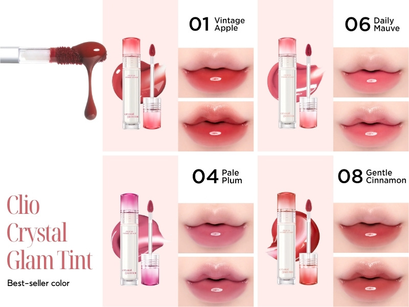 Màu đẹp nhất của dòng son Clio Crystal Glam Tint