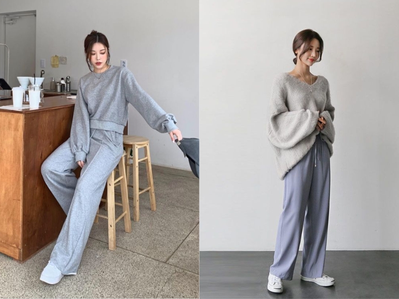 phối đồ với tone màu xám