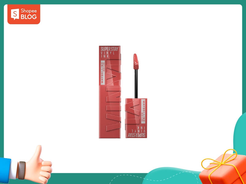 Son kem bóng Maybelline New York Superstay Vinyl Ink cho da trung bình
